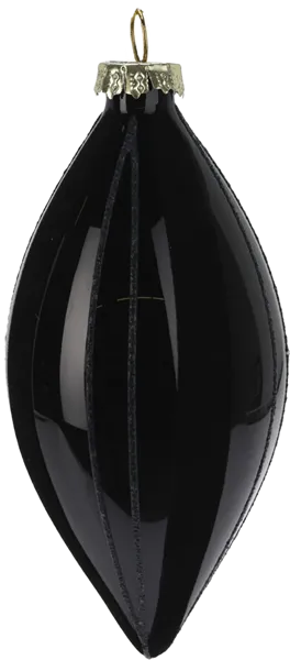 Изображение Елочное украшение 10см стекло Купман капля черная в асс Купман Интернэшнл , 1 шт
