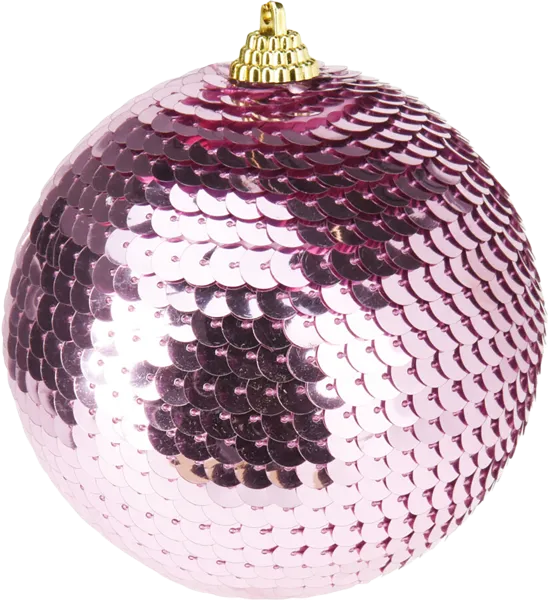 Изображение Шар 9,5см Купман пайетки розовый Купман Интернэшнл , 1 шт