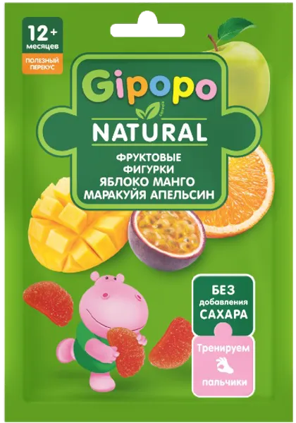 Изображение Фруктовые кусочки с 12 мес Гипопо ябл манг маракуйя апел Копэкер Агро м/у, 15 г