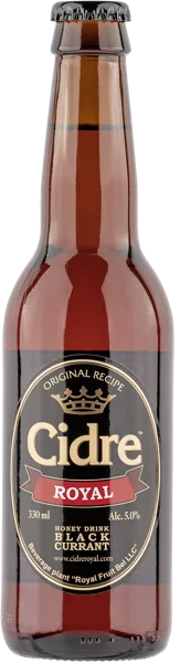 Изображение Медовуха 5,0% Сидр Роял черная смородина Роял Фрут Бел с/б, 0,33 л