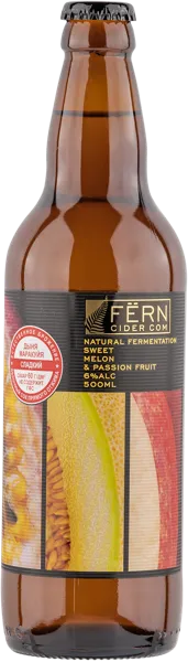 Изображение Сидр яблочный сладкий 6,0% Ферн Дыня Маракуйя Роял Фрут Бел с/б, 0,5 л