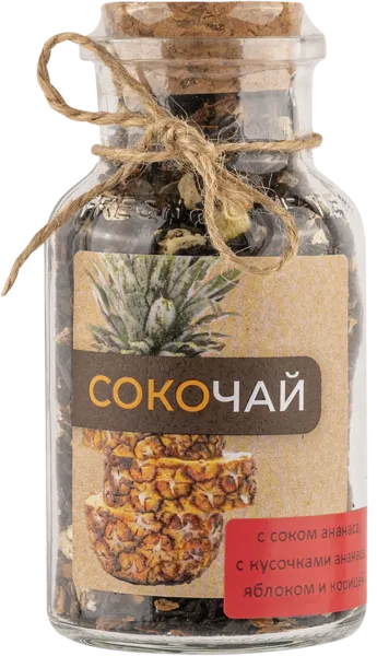 Изображение Чай черный Бифрут ананас яблоко корица Аличе с/б, 80 г