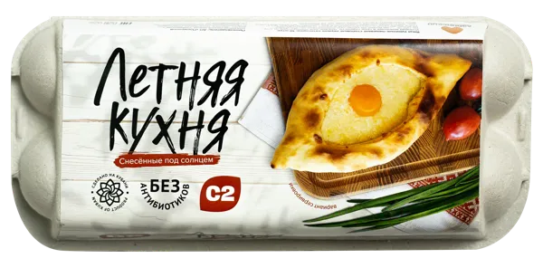 Изображение Яйцо куриное С2 Летняя Кухня столовое вторая категория Лабинский ППЗ к/у, 10 шт