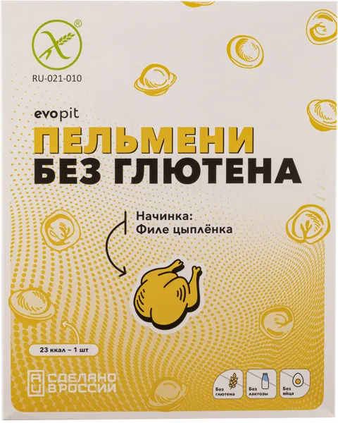 Изображение Пельмени с цыпленком Евопит без глютена Эволюция питания АО карт/уп, 350 г