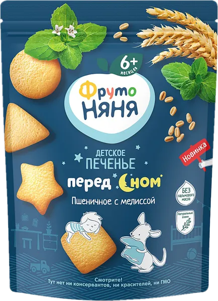Изображение Печенье с 6 мес пшеничное Фрутоняня мелисса Прогресс м/у, 120 г