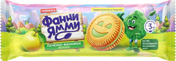 Изображение Печенье с 3 лет Фанни Ямми яблоко Прогресс м/у, 104 г