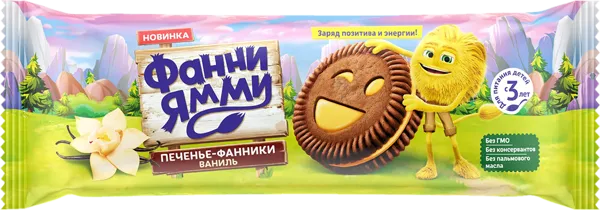 Изображение Печенье с 3 лет Фанни Ямми какао ваниль Прогресс м/у, 104 г