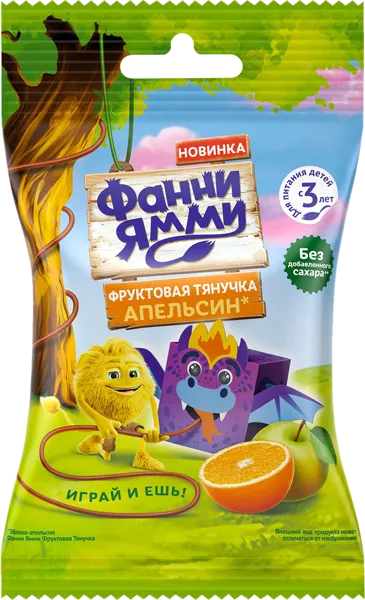 Изображение Фруктовые кусочки с 3 лет Фанни Ямми яблоко апельсин Прогресс м/у, 15 г