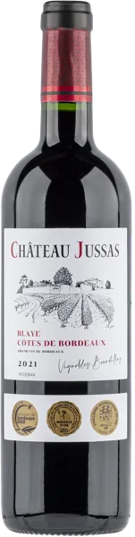 Изображение Вино красное сухое стиль №3 Мерло купаж Бордо Шато Жюсса 2021 Шато Жюсса с/б, 0,75 л