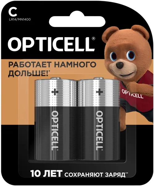 Изображение Батарейка С ЛР14 1,5 вольт Оптиселл бэйсик Оптиселл к/у, 2 шт