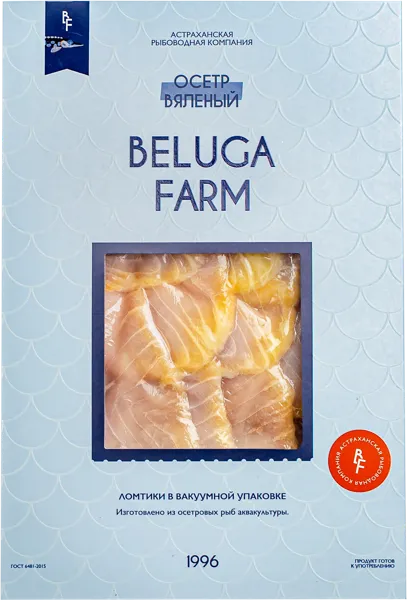 Изображение Рыба вяленый Белуга Фарм Осетр нарезка АРК Белуга в/у, 200 г
