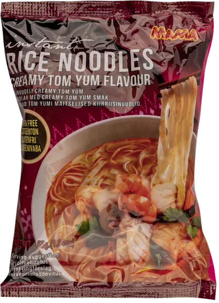 Изображение Лапша рисовая быстр приготов Мама сливочный Том ям Тай Президент Фудс м/у, 55 г