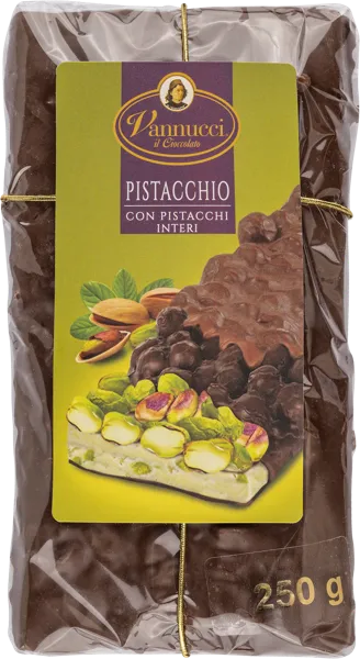 Изображение Шоколад молочный 32% Ваннуччи из Умбрии цельная фисташка и нуга Ваннуччи м/у, 250 г