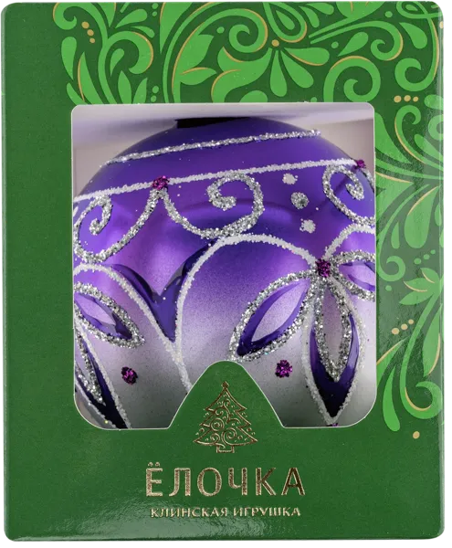 Изображение Шар 4 Откровение стекло Ёлочка С1974 Клинская игрушка к/у, 1 шт