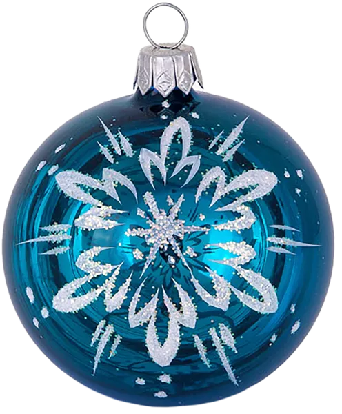 Изображение Шар 3 Снежинка стекло Ёлочка С31 Клинская игрушка к/у, 1 шт