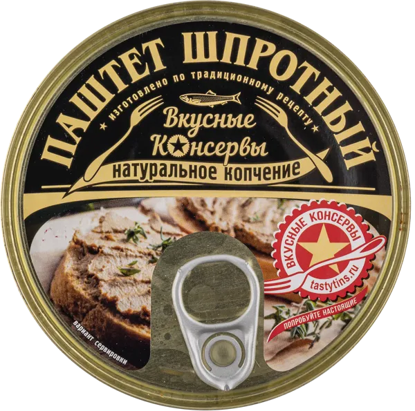 Изображение Паштет шпротный Вкусные консервы Балт-Ост ж/б, 160 г