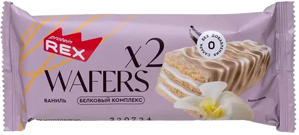 Изображение Вафли протеиновые Протеин Рекс ваниль Роял Кейк м/у, 50 г