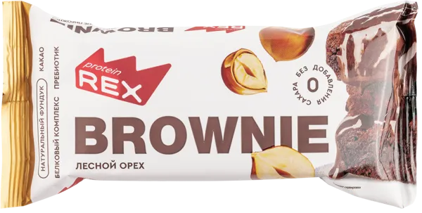 Изображение Пирожное протеиновое Протеин Рекс брауни лесной орех Роял Кейк м/у, 50 г