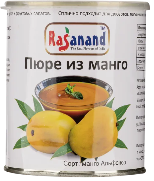 Изображение Манго пюре Расананд Патсон Фудс ж/б, 850 г