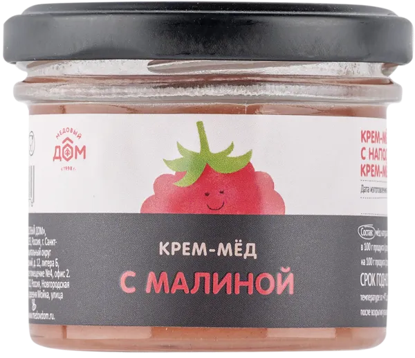 Изображение Крем-мёд цветочный Медовый дом малина Медовый дом с/б, 120 г