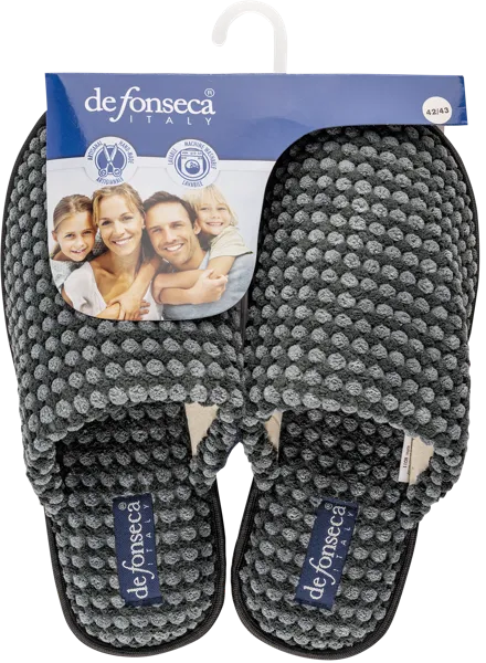 Изображение Тапочки мужские домашние Де Фонсека бари в клетку закрытые Де Фонсека , 1 пара