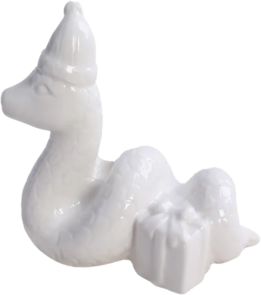 Изображение Фигурка 9см фарфор Мэджик Тайм змея в шапке белая Феникс-Презент к/у, 1 шт