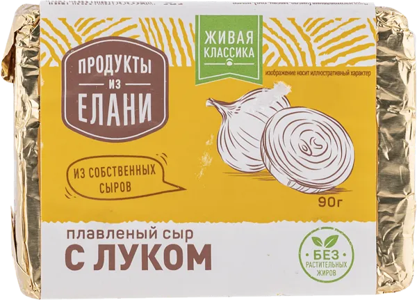 Изображение Сыр 35% плавленый Продукты из Елани с луком для супа Семикаракорский СК м/у, 90 г