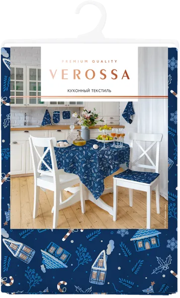 Изображение Скатерть 144*200см Веросса зимние грезы синяя Нордтекс , 1 шт