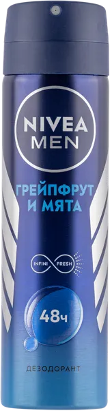 Изображение Дезодорант спрей мужской Нивея грейпфрут и мята Байерсдорф ж/б, 150 мл