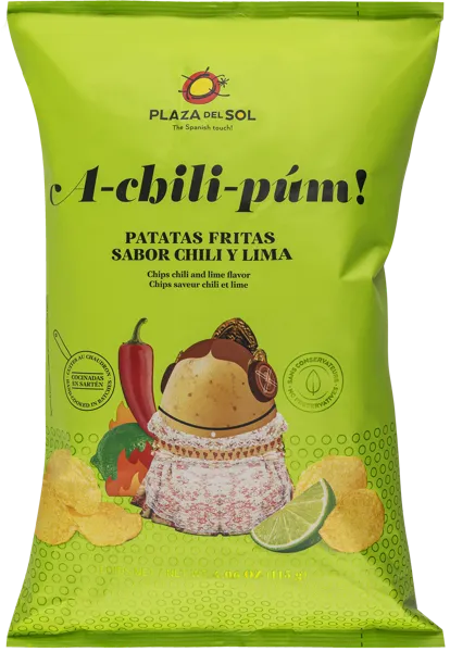 Изображение Чипсы картофельные Плаза дель Соль из Аликанте чили лайм Плаза Дель Соль м/у, 115 г