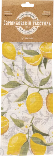 Изображение Полотенце 40*70см для кухни Самойловский текстиль лимоны кремовое Нордтекс , 1 шт