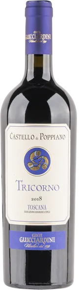 Изображение Вино красное сухое стиль №3 Каберне сов Мерло Тоскана Попиано Трикорно 2018 Конте Гучиардини с/б, 0,75 л