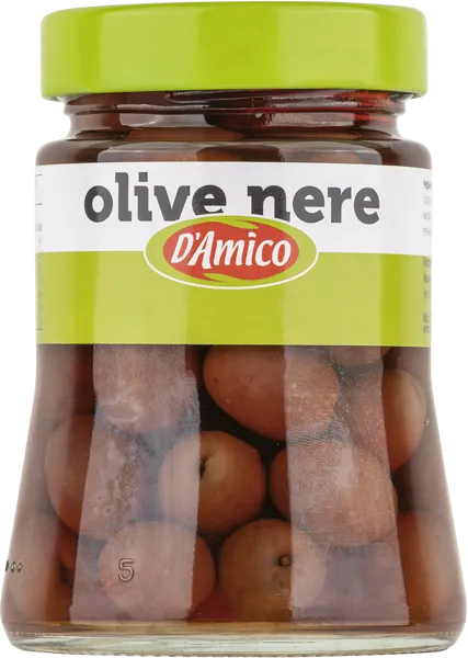 Изображение Оливки с косточкой Д Амико из Солерно черные Д энд Д Италия с/б, 300 г