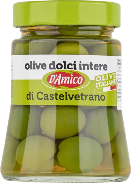 Изображение Оливки с косточкой Д Амико из Солерно Ночеллара зеленые Д энд Д Италия с/б, 300 г
