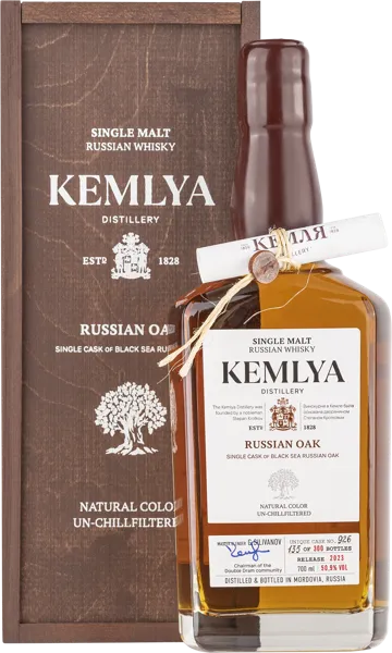 Изображение Виски односолодовый 3 года Кемля Рашен Оук Саранский ЛВЗ п/у, 0,7 л