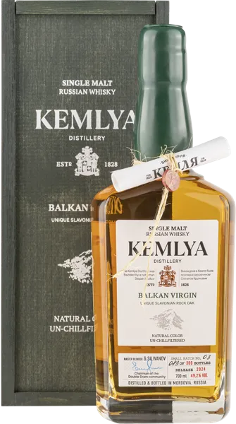 Изображение Виски односолодовый 3 года Кемля Балкан Верджин Саранский ЛВЗ п/у, 0,7 л