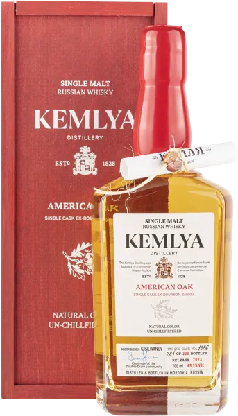 Изображение Виски односолодовый 3 года Кемля Американ Оук Саранский ЛВЗ п/у, 0,7 л