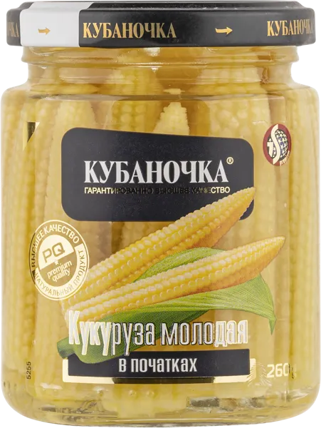 Изображение Кукуруза в початках Кубаночка Гранд-Стар с/б, 260 г