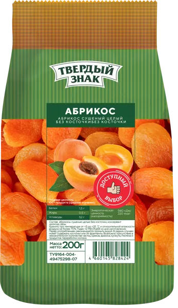 Изображение Сухофрукты Твердый знак курага Орехпром м/у, 200 г