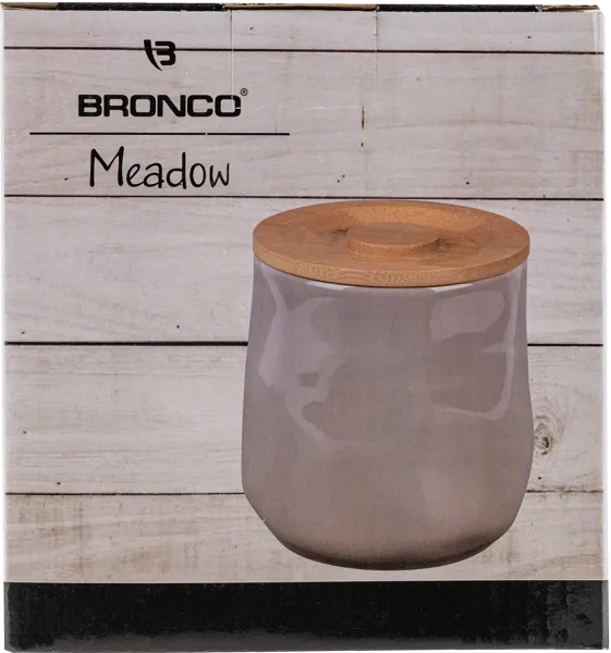 Изображение Банка 1л для сыпучих Бронко мидоу серая Бронко , 1 шт
