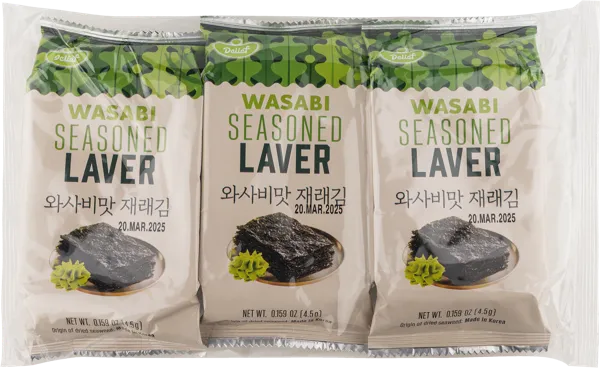 Изображение Морская капуста нори Делиф с васаби Вусин Трейдинг м/у, 3*4,5 г