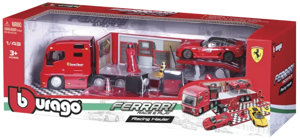 Изображение Машина 1:43 Ббураго трейлер с феррари Ббураго к/у, 1 шт