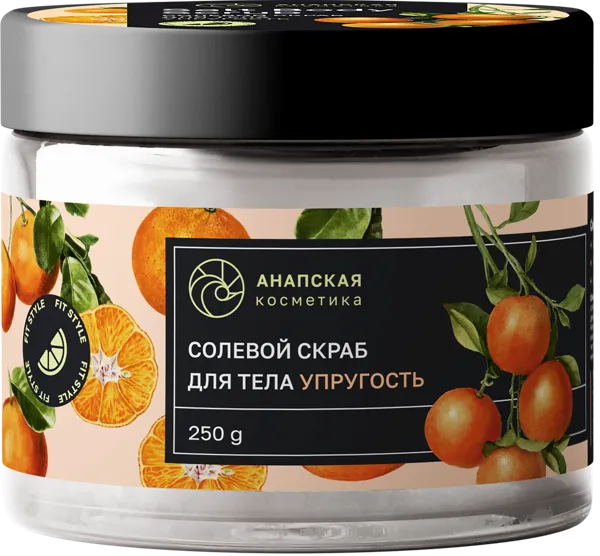Изображение Скраб для тела солевой Анапская косметика упругость антицеллюлитный Фитстайл ЭКО п/у, 250 мл