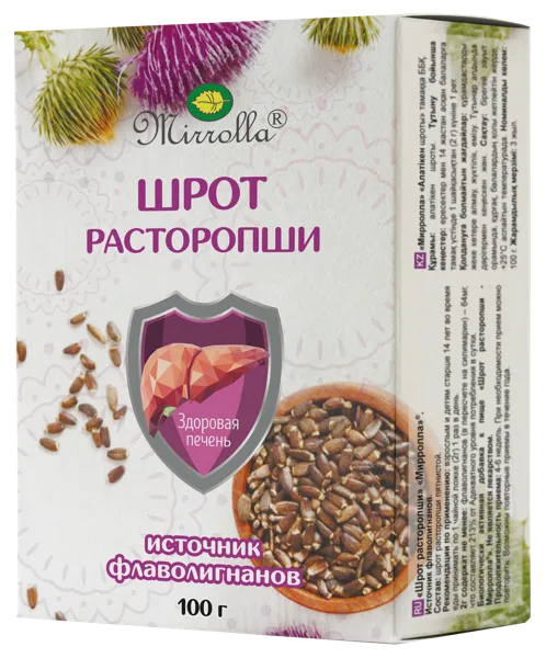 Изображение Шрот расторопши Миролла Миролла к/у, 100 шт