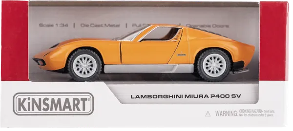 Изображение Машина 1:34 Кинсмарт ламбаргини миура 1971 Кинтой Дайкаст к/у, 1 шт