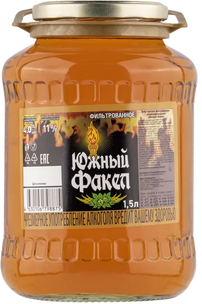 Изображение Пиво бойлерное 4,0% Родник Южный факел Динской ПЗ с/б, 1,5 л