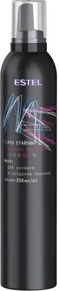 Изображение Мусс для волос фикс №4 Эстель ми сильная фиксация локоны Юникосметик ж/б, 350 мл