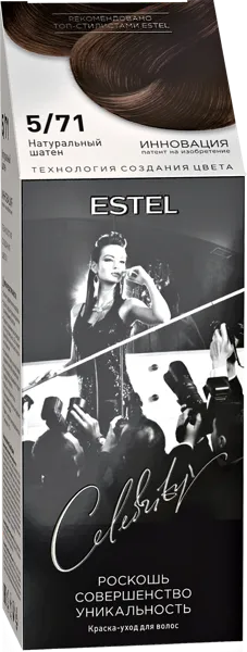 Изображение Краска для волос Эстель селебрити натуральный шатен №5/71 Юникосметик к/у, 1 шт