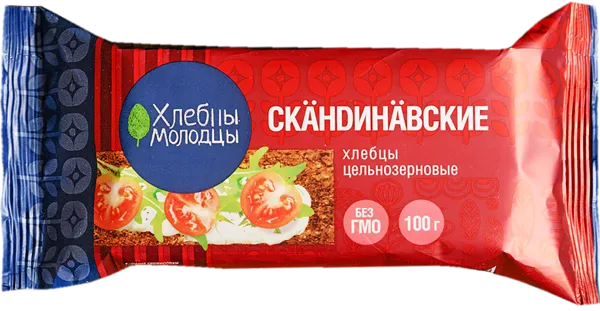 Изображение Хлебцы цельнозерновые Хлебцы Молодцы скандинавские Молодцы м/у, 100 г