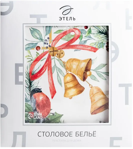 Изображение Скатерть 220см Этель кристмас белс кремовая ИП Симановский Е.А. к/у, 1 шт